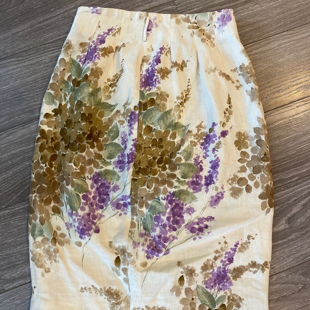 Saks Fifth Avenue Long Pencil Flower Skirt